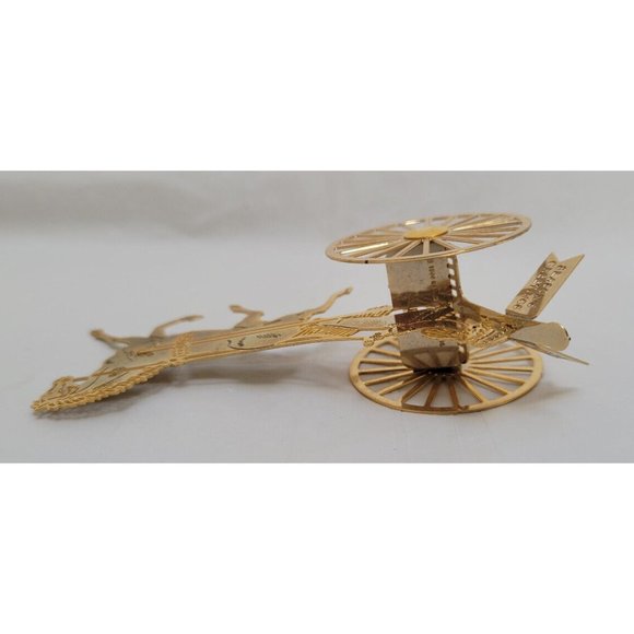 Vintage 1984 Hallmark SANTA SULKY DRIVER Brass Ornament QX436-1 - Picture 10 of 16